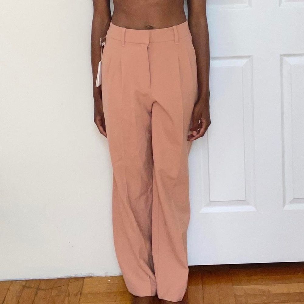 Aritzia Wilfred Effortless Pant in the
color Terracotta